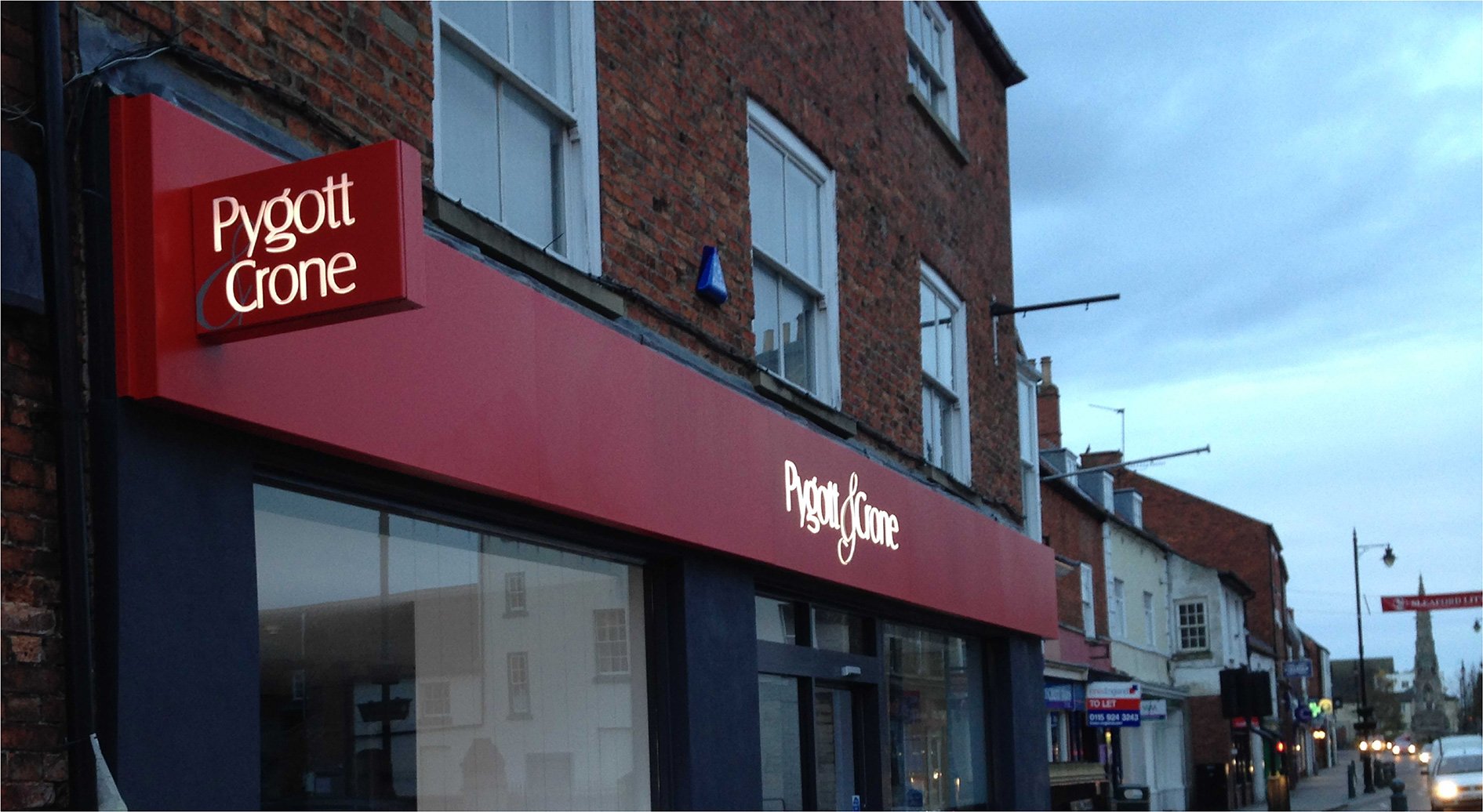 Pygott & Crone Estate Agents Signage - Sign Printing and Installation by Envirosigns Ltd